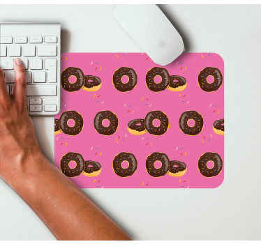 ドーナツ 背景 オリジナル マウスパッド - TENSTICKERS