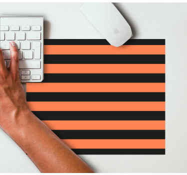 Halloween färger horisontella ränder musmatta - Tenstickers