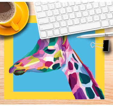 色付きのキリンオリジナルマウスパッド - TENSTICKERS