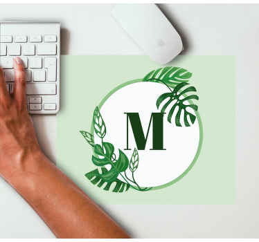 Monstera inicial personalizado mais mousepads - TenStickers