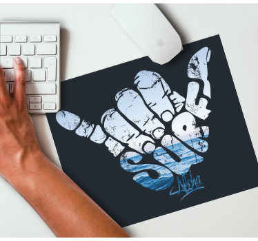 Shaka hand with sea background more mousepads - TenStickers