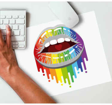 Labios de color arco iris más alfombrillas de ratón - TenVinilo