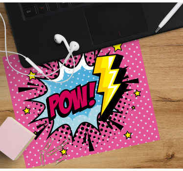 Pow pink billede flere musemåtter - TenStickers