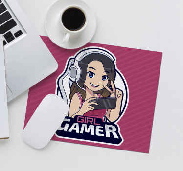 Girl gamer mouse pad quotes - TenStickers