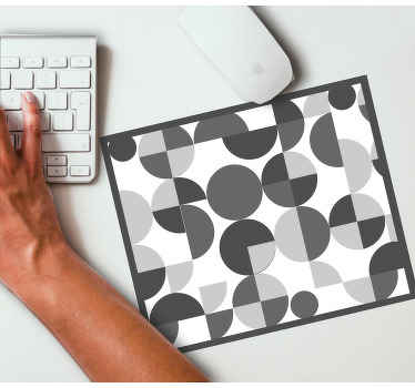 Pilkos abstrakčios formos plytelių pelės stalo padekliukai raštai - „Tenstickers“
