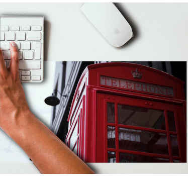 Alfombrilla ratón original Cabina telefónica de la ciudad - TenVinilo