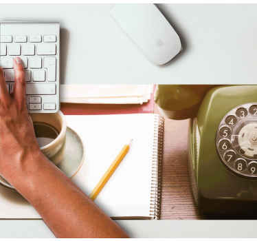 Mauspad originell Antikes telefon und buch - TenStickers