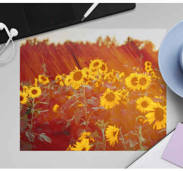Podkładki pod mysz oryginalne Pole słonecznika - TenStickers