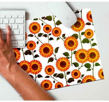 Solsikker mønster original musematte - Tenstickers