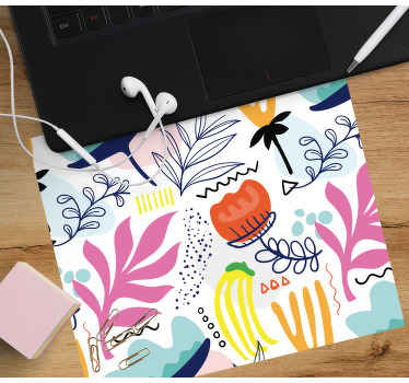 Alfombrilla ratón original Patrón floral orgánico - TenVinilo