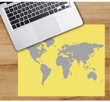 Alfombrilla ratón mapamundi Mapa del mundo pantone - TenVinilo