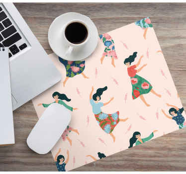 Girl power pattern colorful original mouse pad - TenStickers