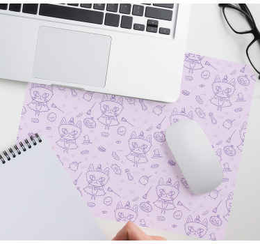 Boszorkány macska rajzfilm eredeti egérpad - TenStickers