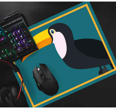 Mouse pad original cu desene animate tucan colorat - TenStickers