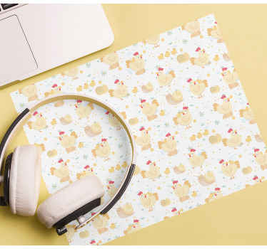 Alfombrilla ratón original Granja de dibujos animados de pollos y - TenVinilo