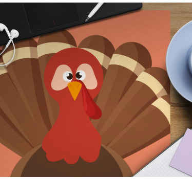 Peeping thanksgiving turkey more mousepads - TenStickers