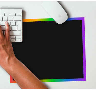 Fekete szivárvány elrendezésű egérpad mintákkal - TenStickers