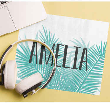 Alfombrilla ratón con nombre Lavados de palma personalizados - TenVinilo
