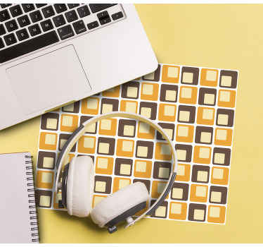 70-luvun neliön kuvio kuvio hiirimatto - Tenstickers