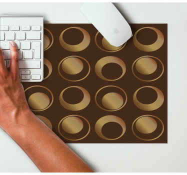 Tapetes de rato com texturas e padrões Círculos dourados dos anos - TenStickers