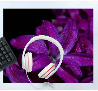 Alfombrilla ratón original Diseño de flor morada - TenVinilo