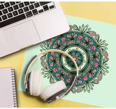 绿色曼陀罗鼠标垫图案 - TenStickers