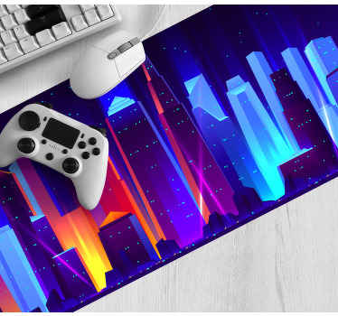 Futuristic city original mouse pad - TenStickers