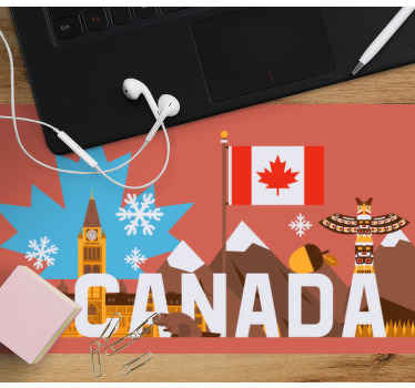 Main symbols of Canada original mouse pad - TenStickers