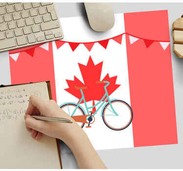 Bisiklet orijinal mouse pad ile kanada bayrağı - TenStickers