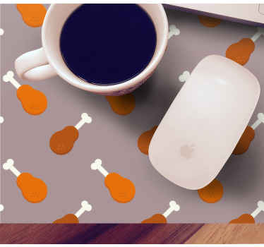 鸡腿无缝图案原装鼠标垫 - TenStickers