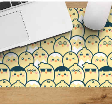 Mauspad muster mit niedlichen kükenmotiven - TenStickers