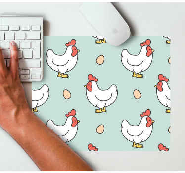 Açık renkler tavuk yumurtası deseni daha fazla fare altlığı - TenStickers