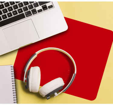 Punainen väri tekstuuri hiirimatto - Tenstickers