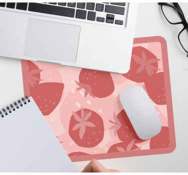 Abstraktní červené jahody originální podložka pod myš - TenStickers