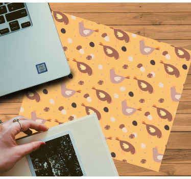 Orange chick pattern original mouse pad - TenStickers