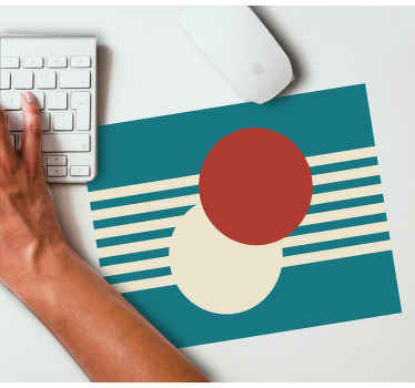 Alfombrilla ratón original Dos círculos de arte abstracto - TenVinilo