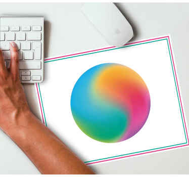 Alfombrilla ratón original Círculo multicolor arte abstracto - TenVinilo