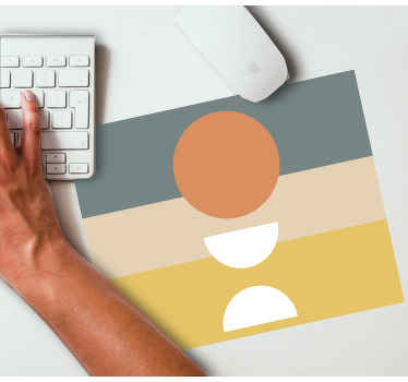 Alfombrilla ratón original 3 rayas con bandera de círculo abstrac - TenVinilo