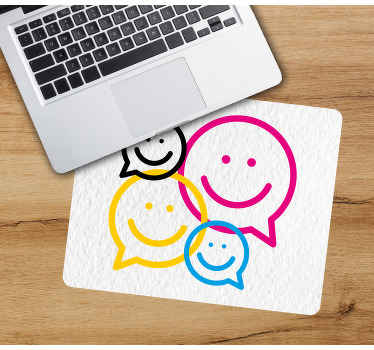 Podkładki pod mysz oryginalne Buźki kolorowe dymki - TenStickers