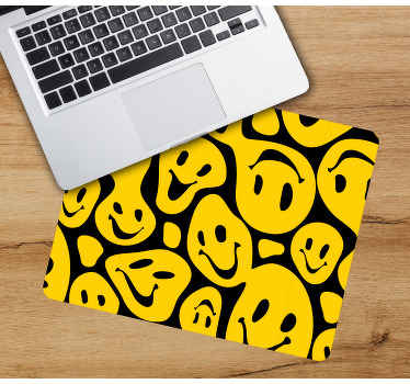 Alfombrilla ratón original Emoticonos sonrientes clásicos blancos - TenVinilo