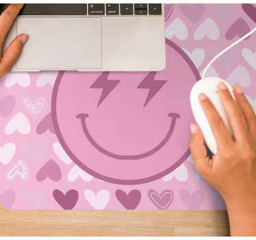 Rosa lyn smiley ansikt musematte original - Tenstickers