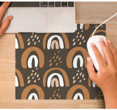 Tapetes de rato com texturas e padrões Padrão arco-íris com gotas - TenStickers