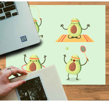 Tapetes de rato originais Abacate ginásio - TenStickers