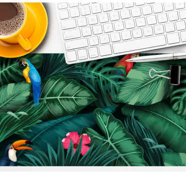 Mauspad Muster Bäume und kleine vögel - TenStickers