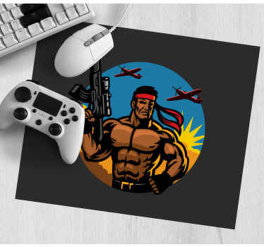 Alfombrilla ratón original Hombre en un juego de guerra - TenVinilo