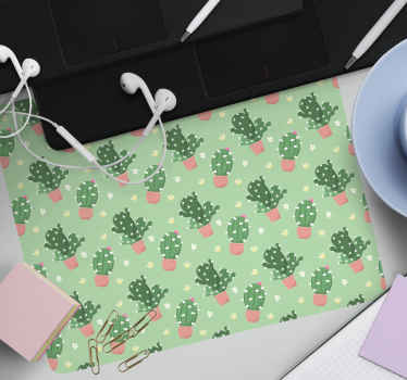 Cactus pattern with hearth original mouse pad - TenStickers