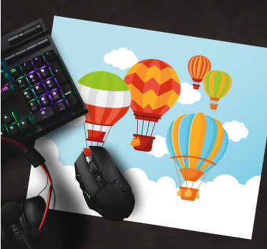 Mouse pad patterns vibrant hot air balloons - TenStickers