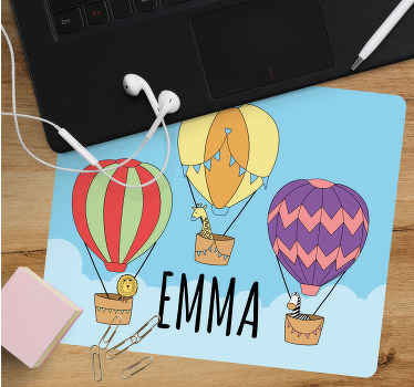 Balloner og dyr personlig musemåtte - TenStickers