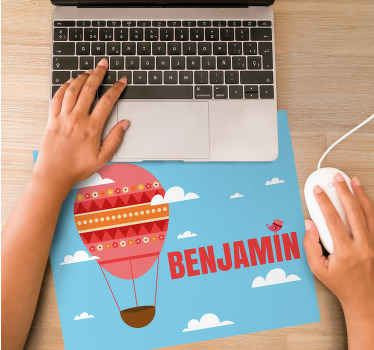 Red balloon on the sky personalised mouse mat - TenStickers