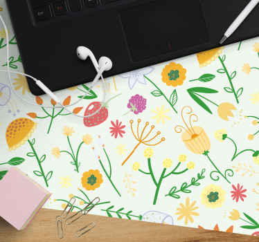 Multi colour flowers and wheat mouse pad - TenStickers